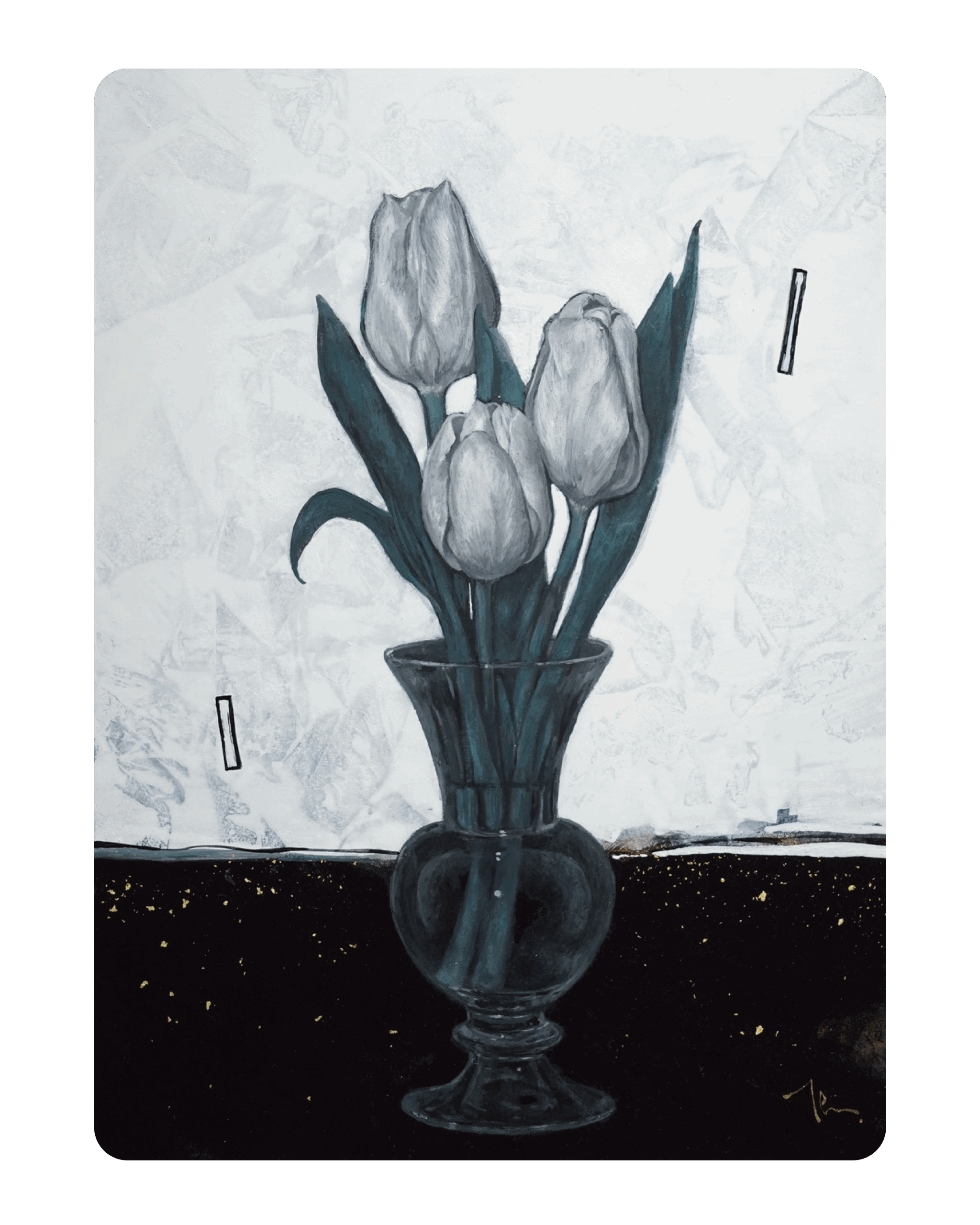 《White tulip》油彩・キャンバス / 33×24㎝